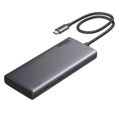 USB-хаб Ugreen USB-C to 2x HDMI | DisplayPort | 2x USB-A | 2x USB-C PD 100W Grey (6941876236251)