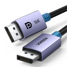 Кабель Ugreen DisplayPort 16K 60Hz 80Gbps 1m Black (6941876255672)