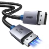 Кабель Ugreen DisplayPort 16K 60Hz 80Gbps 1m Black (6941876255672)