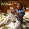 Кабель Ugreen Uno USB-C to USB-C 100W 2m Purple (6941876262168)