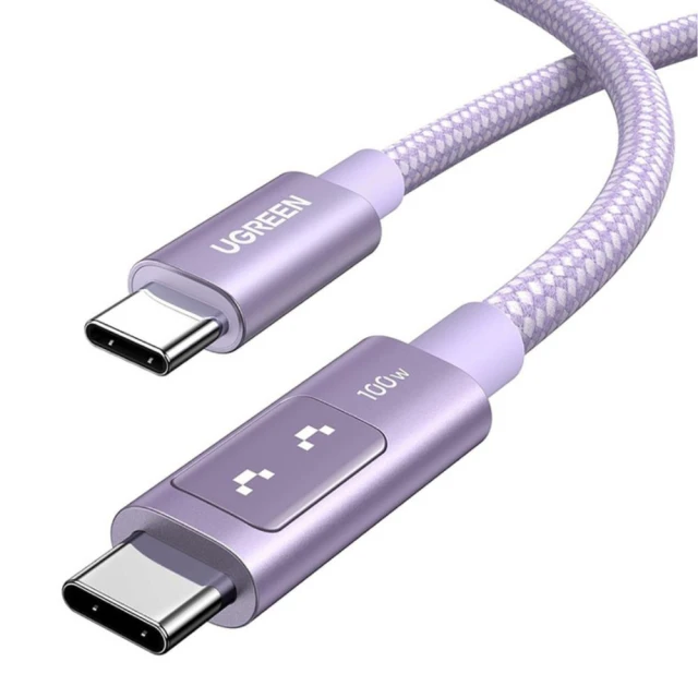 Кабель Ugreen Uno USB-C to USB-C 100W 2m Purple (6941876262168)