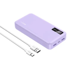 Портативний зарядний пристрій Ugreen PB312 20000mAh 20W 2x USB-A | USB-C Purple (6941876270644)