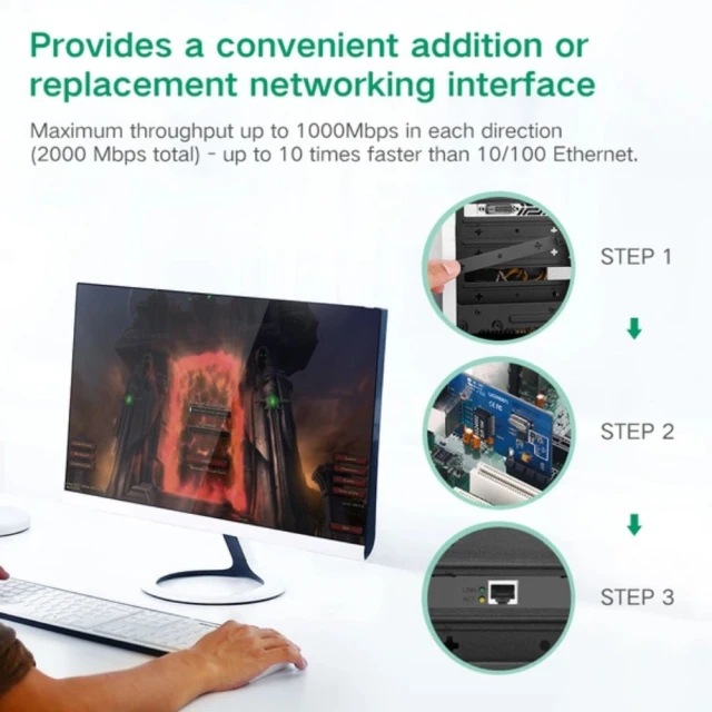 Мережева карта Ugreen PCI Express Gigabit (US230)