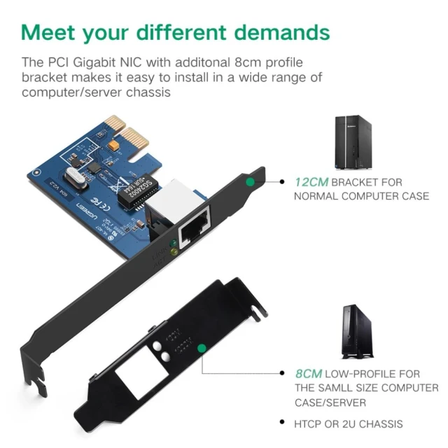 Мережева карта Ugreen PCI Express Gigabit (US230)