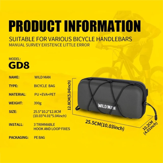 Сумка для велосипеда на раму WildMan GD8 Green (GD8)