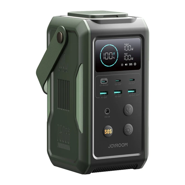 Портативна зарядна станція Joyroom 100W 75000mAh Green (JR-PBF10)