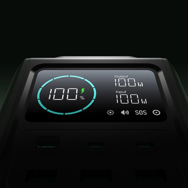 Портативна зарядна станція Joyroom 100W 75000mAh Green (JR-PBF10)
