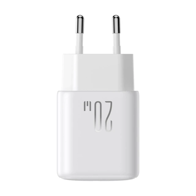 Мережевий зарядний пристрій Joyroom PD/QC 20W USB-C with USB-C to USB-C Cable 1 m White (JR-TCF20_CC)