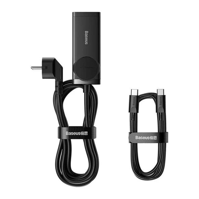 Мережевий подовжувач Baseus PowerStrip 100W 2xUSB-A | 2xUSB-C | AC Black (PSZM000401)