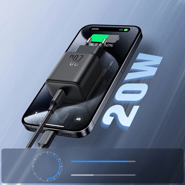 Мережевий зарядний пристрій Joyroom PD 20W USB-C Black (JR-TCF20_B)