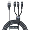 Кабель Joyroom Multi-Use Series 3-in-1 USB-A to Lightning | USB-C | Micro-USB 1.2m Black (S-UC027A9 CB 1m)