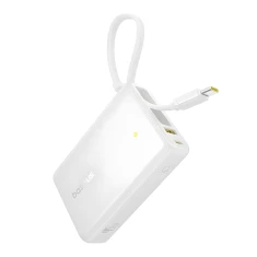 Портативное зарядное устройство Baseus PicoGo 45W 10000mAh with Built-in USB-C Cable White (P10076803213-00)