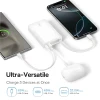 Портативний зарядний пристрій Baseus PicoGo 45W 10000mAh with Built-in USB-C Cable White (P10076803213-00)