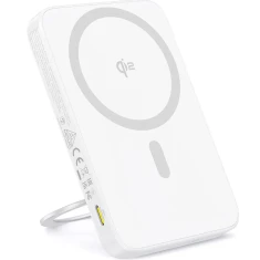 Портативний зарядний пристрій Baseus PicoGo 20W 5000mAh with USB-C to USB-C Cable 0.3 m Moon White with MagSafe (P10076800213-01)