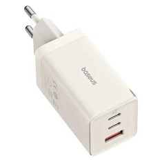 Мережевий зарядний пристрій Baseus PD/QC 65W 2xUSB-C | USB-A with USB-C to USB-C Cable 1 m White (P10110812227-Z1)