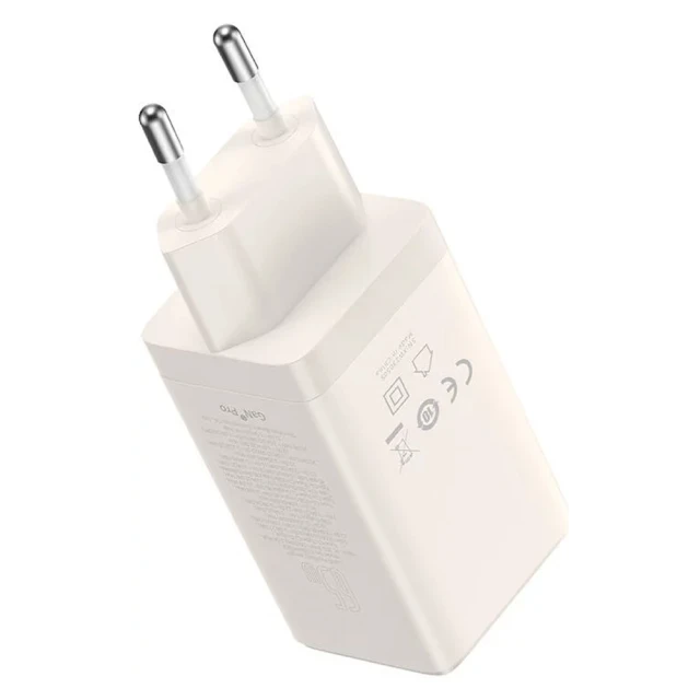 Мережевий зарядний пристрій Baseus PD/QC 65W 2xUSB-C | USB-A with USB-C to USB-C Cable 1 m White (P10110812227-Z1)