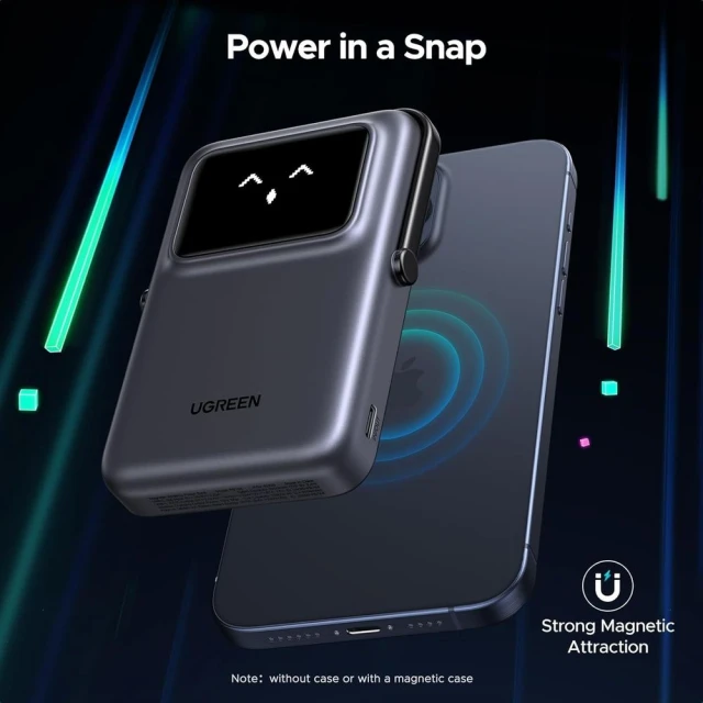 Портативний зарядний пристрій Ugreen UNO PB764 10000mAh 20W Grey with MagSafe (6941876243297)