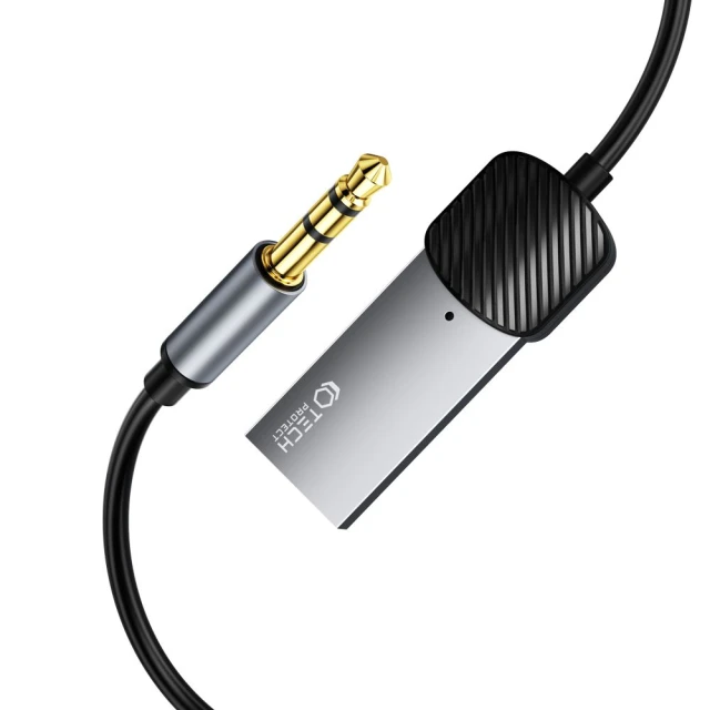 Адаптер Tech-Protect UltraBoost Bluetooth Aux Audio Adapter Cable Grey (9490713933824)