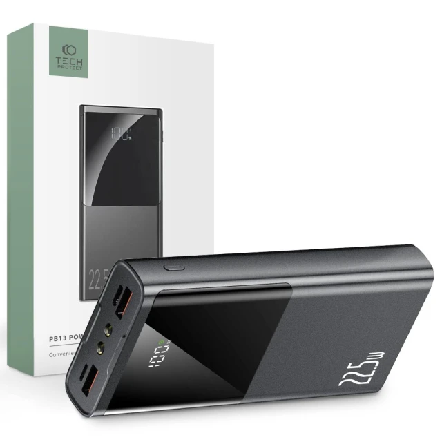 Портативное зарядное устройство Tech-Protect PB13 22.5w 20000mah Grey (9490713931608)