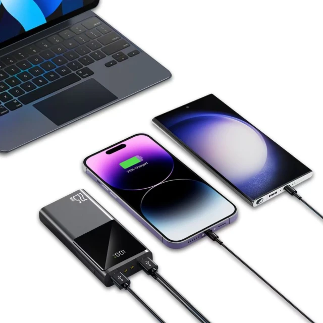 Портативное зарядное устройство Tech-Protect PB13 22.5w 20000mah Grey (9490713931608)