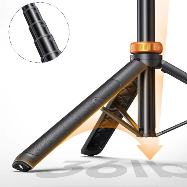 Универсальный штатив Tech-Protect L03S Wireless Selfie Stick Tripod Black (9490713934463)