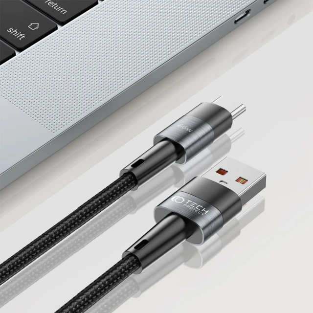 Кабель Tech-Protect UltraBoost Type-C Cable 66W | 6A 100cm Grey (9490713934135)