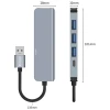 USB-хаб Tech-Protect V0-HUB Adapter 5in1 Grey (9490713935255)