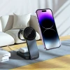 Бездротовий зарядний пристрій Tech-Protect 15W-A28 Magnetic 3-in-1 Black with MagSafe (9490713934593)