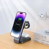 Бездротовий зарядний пристрій Tech-Protect 15W-A28 Magnetic 3-in-1 Black with MagSafe (9490713934593)