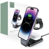 Бездротовий зарядний пристрій Tech-Protect 15W-A28 Magnetic 3-in-1 Black with MagSafe (9490713934593)