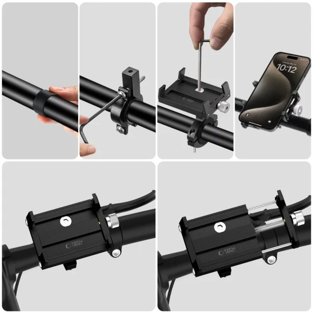 Тримач на кермо для велосипеда/самоката Tech-Protect V4 Universal Bike Mount Black (5906302308972)
