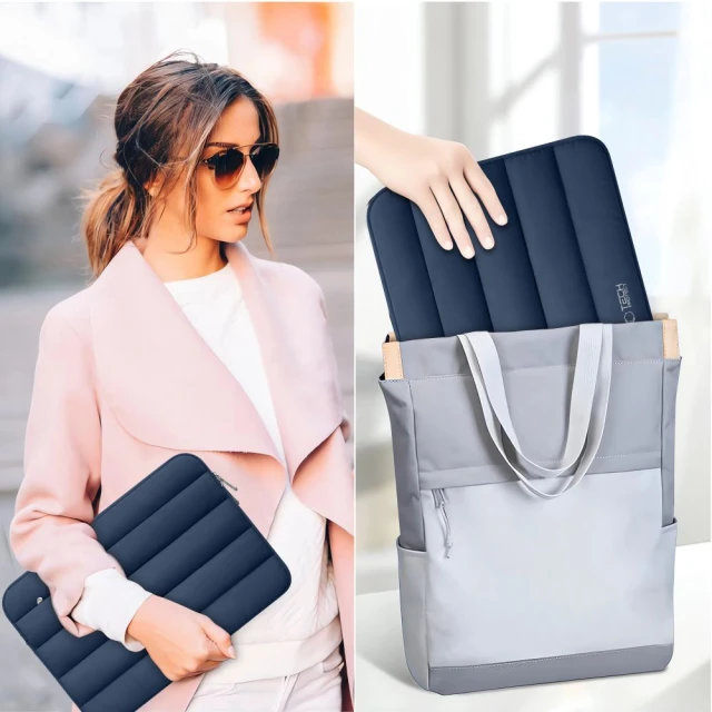 Чехол для ноутбука Tech-Protect Fluffy 15-16 Navy Blue (5906302362493)