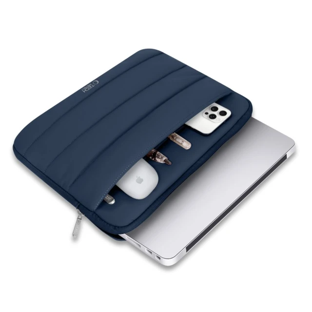 Чехол для ноутбука Tech-Protect Fluffy 15-16 Navy Blue (5906302362493)