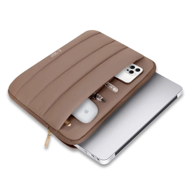Чохол для ноутбука Tech-Protect Fluffy 13–14 Walnut (5906302362509)