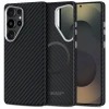 Чохол Tech-Protect Ion Carbon для Samsung Galaxy S25 Ultra (S938) Black Silver with MagSafe (5906302368372)