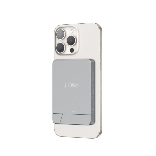Портативний зарядний пристрій Tech-Protect PB14 LifeMag Power Bank 5000mAh MagSafe Space Grey (5906302362783)