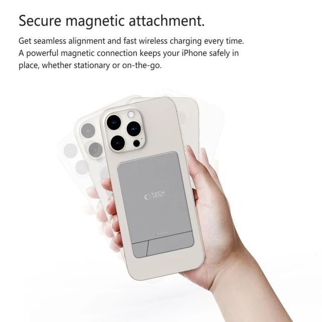 Портативний зарядний пристрій Tech-Protect PB14 LifeMag Power Bank 5000mAh MagSafe Space Grey (5906302362783)