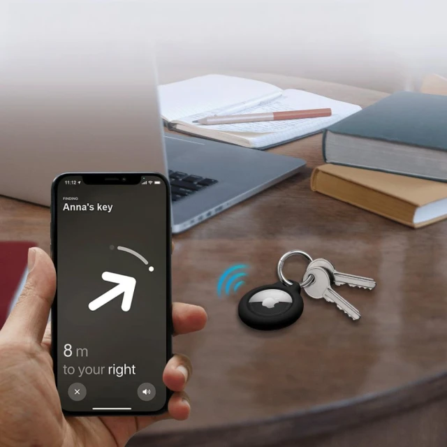 Брелок з кільцем Tech-Protect Rough 4-pack для AirTag Black (5906302368938)