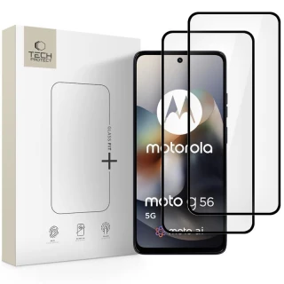 Захисне скло Tech-Protect Glass Fit+ 2-Pack для Motorola Moto G56 5G Black (5906302368969)