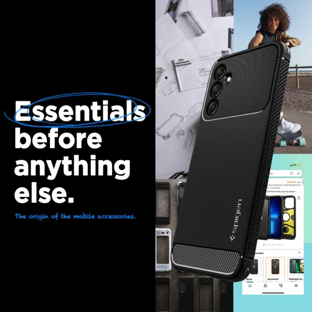 Чехол Spigen Rugged Armor для Samsung Galaxy A14 5G Matte Black (ACS05847)