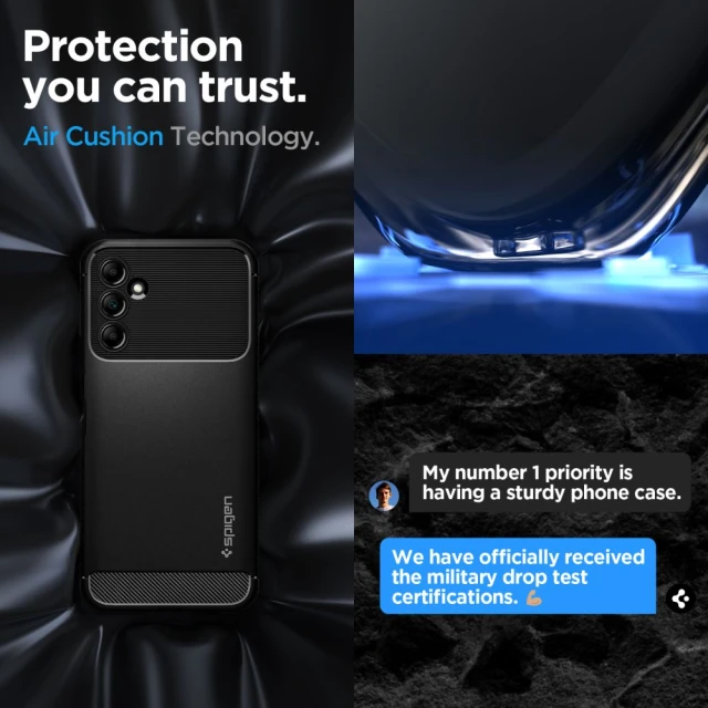 Чехол Spigen Rugged Armor для Samsung Galaxy A14 5G Matte Black (ACS05847)