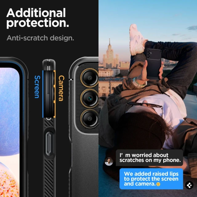Чехол Spigen Rugged Armor для Samsung Galaxy A14 5G Matte Black (ACS05847)