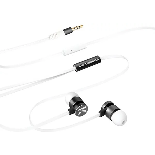 Наушники Karl Lagerfeld Wire Black/White (KLEPWIWH)