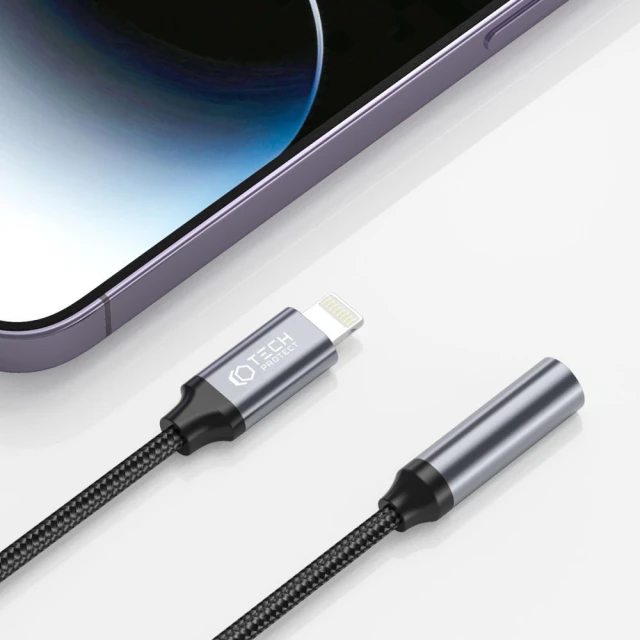 Адаптер Tech-Protect Ultraboost Adapter Lightning to Mini Jack 3.5mm Black (9490713929599)