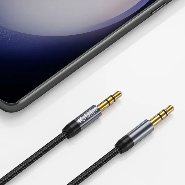 Кабель Tech-Protect Ultraboost Aux Mini Jack 3.5mm 1.5m Black (9490713931547)