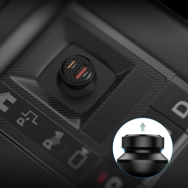Автомобільний зарядний пристрій Tech-Protect CC42W 2-Port Car Charger PD45W | QC3.0 Black (CC42W)