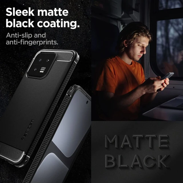 Чохол Spigen Rugged Armor для Xiaomi 13 Matte Black (ACS05323)