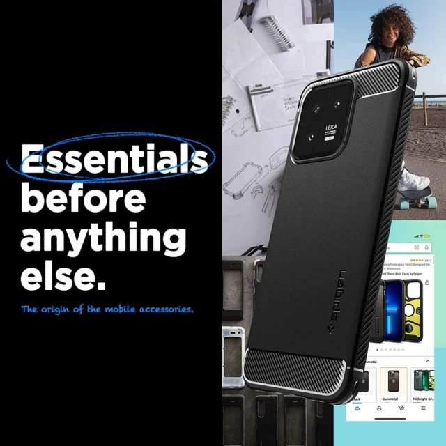 Чохол Spigen Rugged Armor для Xiaomi 13 Matte Black (ACS05323)