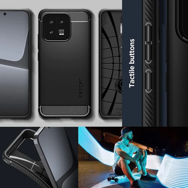 Чохол Spigen Rugged Armor для Xiaomi 13 Matte Black (ACS05323)