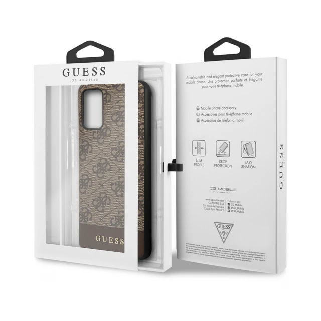 Чохол Guess 4G Stripe Collection для Samsung Galaxy S20 Plus G985 Brown (GUHCS67G4GLBR)